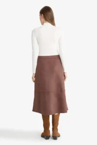 DeFacto Wrap Suede Midi Skirt - Image 6