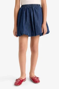 DeFacto Elastic Waist Balloon Jean Skirt Girl - Image 3