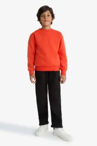 DeFacto Elastic Waist Straight Leg Pique Sweatpants Boy