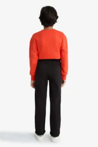 DeFacto Elastic Waist Straight Leg Pique Sweatpants Boy - Image 6