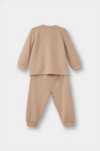 DeFacto Baby Boy Pajama Set Long Sleeve Waffle Top Long Bottom (25 WN) - Image 4