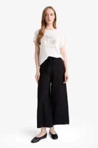DeFacto Relax Fit Wide Leg Capri - Image 2