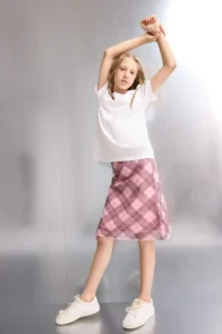 DeFacto Checkered Tulle Skirt Girls'