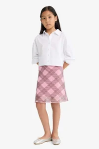 DeFacto Checkered Tulle Skirt Girls' - Image 3