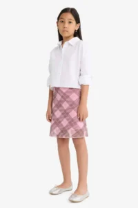 DeFacto Checkered Tulle Skirt Girls' - Image 4