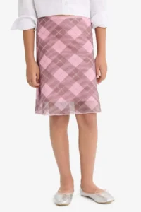 DeFacto Checkered Tulle Skirt Girls' - Image 6