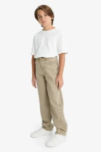 DeFacto Wide Leg Straight Leg Jean Trousers Boy - Image 3
