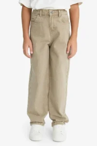 DeFacto Wide Leg Straight Leg Jean Trousers Boy - Image 5