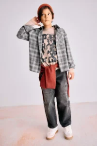 DeFacto Barrel Fit Straight Leg Jean Trousers Boy