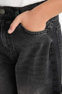 DeFacto Barrel Fit Straight Leg Jean Trousers Boy - Image 7