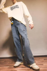 DeFacto Barrel Fit Straight Leg Jean Trousers Boy - Image 2