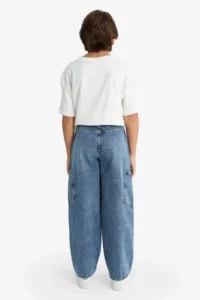 DeFacto Barrel Fit Straight Leg Jean Trousers Boy - Image 8