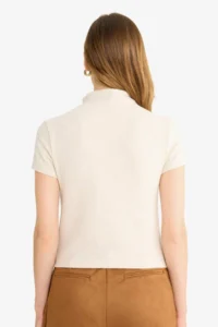 DeFacto Slim Fit Half Turtleneck Short Sleeve T-Shirt - Image 7