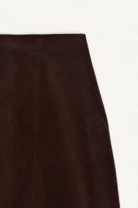 DeFacto Regular Fit Normal Waist Velvet Midi Skirt - Image 8