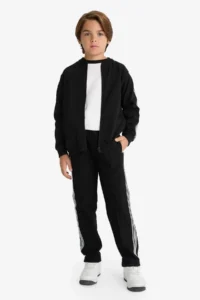 DeFacto College Collar Zippered Bomber Jacket Boy - Image 4