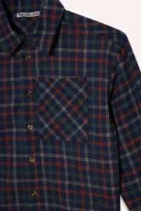 DeFacto Boy's Overshirt Fit Polo Neck Checkered Long Sleeve Shirt - Image 4