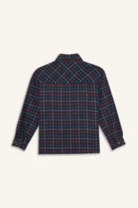 DeFacto Boy's Overshirt Fit Polo Neck Checkered Long Sleeve Shirt - Image 5