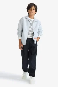 DeFacto Overshirt Fit Polo Collar Printed Long Sleeve Shirt Boy - Image 5