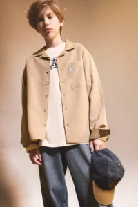DeFacto Oversize Wide Fit Polo Neck Long Sleeve Shirt Boy