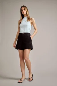 DeFacto Accessory Detailed Suede Shorts - Image 2