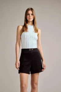 DeFacto Accessory Detailed Suede Shorts - Image 3
