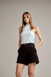 DeFacto Accessory Detailed Suede Shorts - Image 4