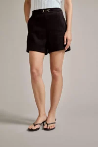 DeFacto Accessory Detailed Suede Shorts - Image 5