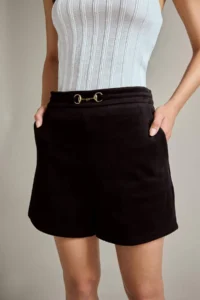 DeFacto Accessory Detailed Suede Shorts - Image 6