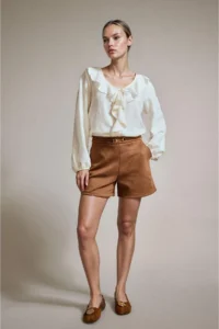 DeFacto Accessory Detailed Suede Shorts