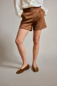 DeFacto Accessory Detailed Suede Shorts - Image 5