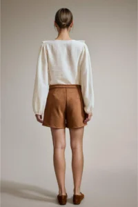 DeFacto Accessory Detailed Suede Shorts - Image 6