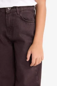 DeFacto Wide Leg Straight Leg Jean Trousers Boy - Image 3