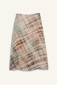 DeFacto Pencil Patterned Normal Waist Lined Chiffon Midi Skirt - Image 4
