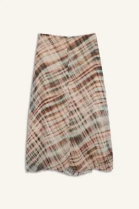 DeFacto Pencil Patterned Normal Waist Lined Chiffon Midi Skirt - Image 6