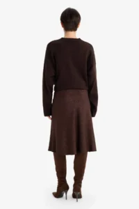 DeFacto A-Line Floral Normal Waist Satin Midi Skirt - Image 5