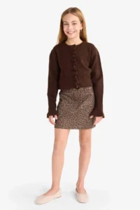 DeFacto Girls' Crew Neck buttoned Cardigan - Image 2
