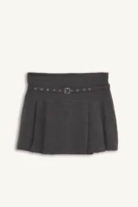 DeFacto Normal Waist Belt Detailed Mini Skirt