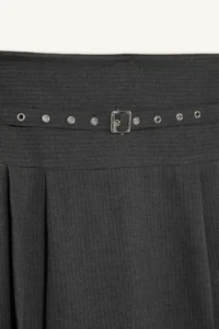 DeFacto Normal Waist Belt Detailed Mini Skirt - Image 2