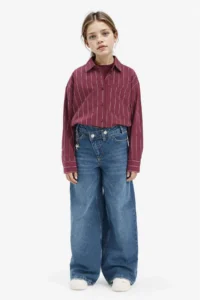 DeFacto 2 Piece Set Poplin Shirt T-Shirt Girls - Image 2
