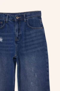 DeFacto Loose Fit Ripped Detailed Straight Leg Jean Trousers Boy - Image 4