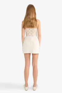 DeFacto Normal Waist Suede Mini Skirt - Image 7