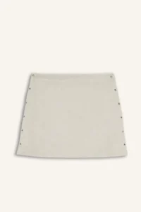 DeFacto Normal Waist Suede Mini Skirt - Image 8
