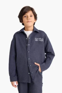 DeFacto Embroidered Long Sleeve Shirt Boys'