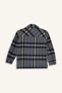 DeFacto Polo Neck Plaid Patterned Zipper Flannel Jacket Boy - Image 6
