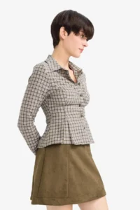 DeFacto A Cut Normal Waist Suede Mini Skirt - Image 4