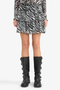 DeFacto Zebra Patterned Normal Waist Tulle Mini Skirt - Image 5