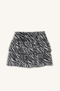 DeFacto Zebra Patterned Normal Waist Tulle Mini Skirt - Image 8