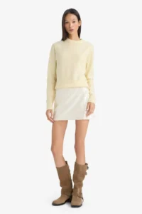 DeFacto Normal Waist sequined Material Mini Skirt