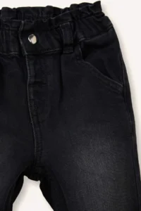 DeFacto Paperbag Flared Jean Trousers for Baby Girl - Image 3
