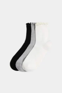 DeFacto Women Frilly 3-pack Cotton LONG Socks